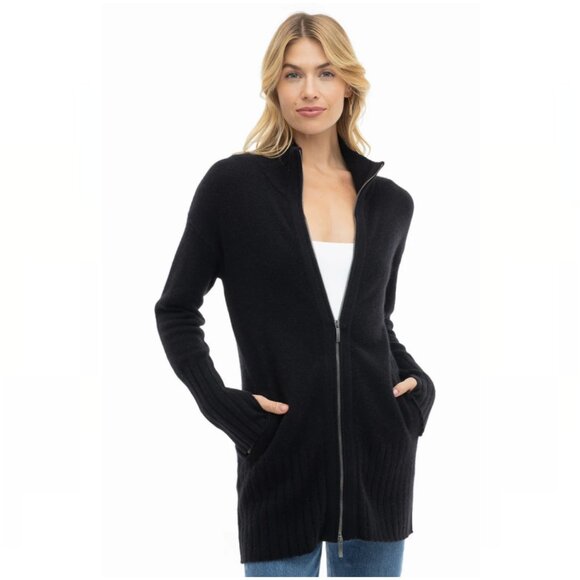 Pura Cashmere Zip Up Cardigan - Picture 11 of 11